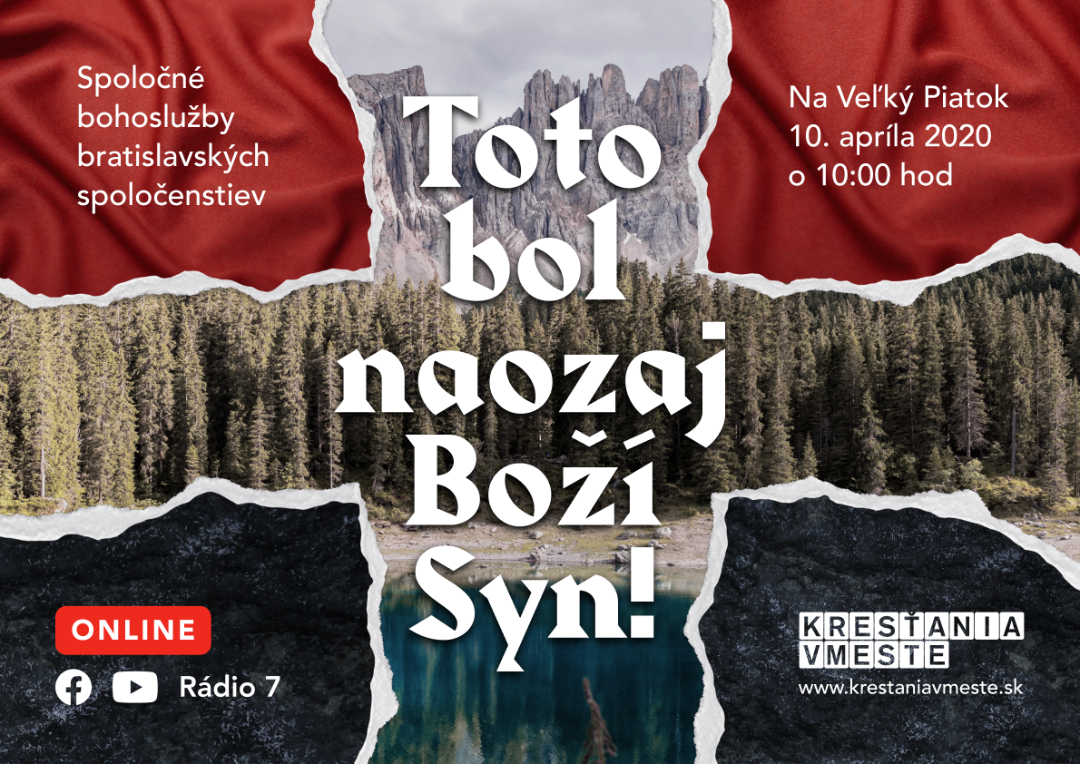 Veľký piatok – ONLINE spoločná bohoslužba bratislavských spoločenstiev